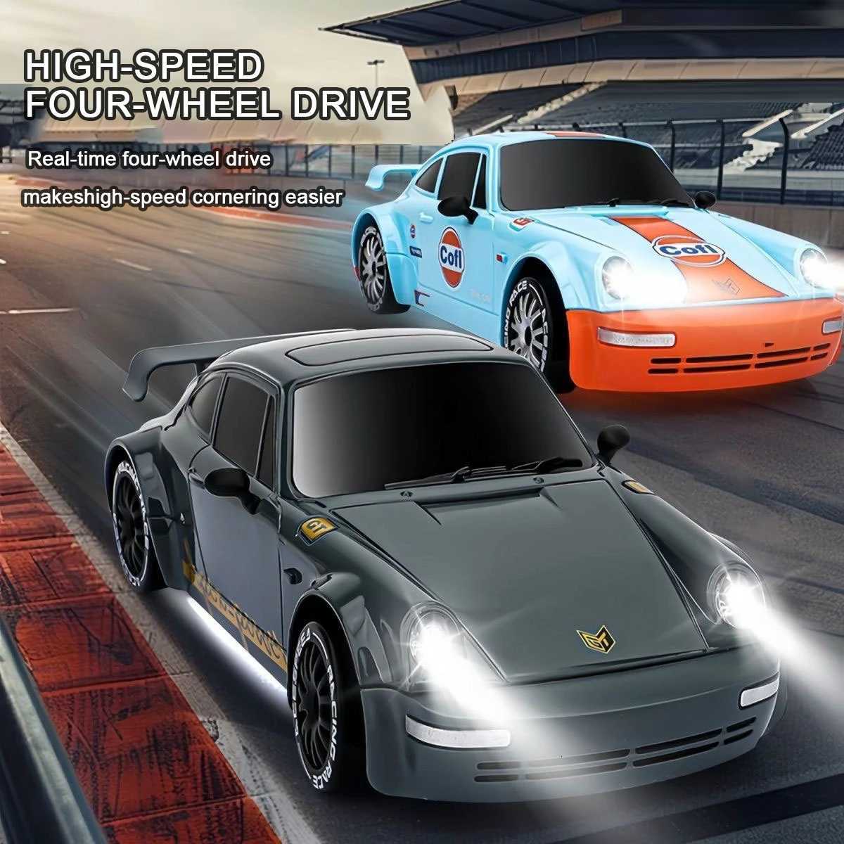 4WD 120 Rc Car 20KMh High Speed RC Drift Vehicle Car Remote Control Racing Car with LED Light Competition Race Car Kid ToyT251010