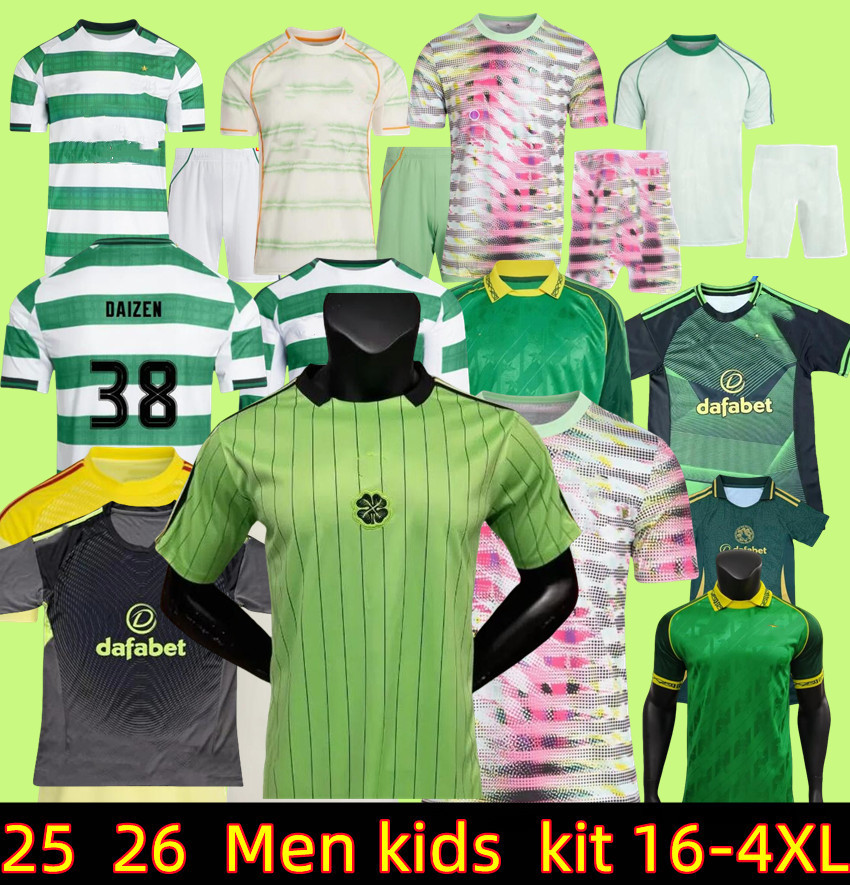 3XL 4XL 25 26 CeltsS jersey Limited edition Soccer Jerseys EDOUARD 25 26 Irish Origins Home Away Football Shirt ELYOUNOUSSI CHRISTIE JOTA GRIFFITHS FORREST1 1106