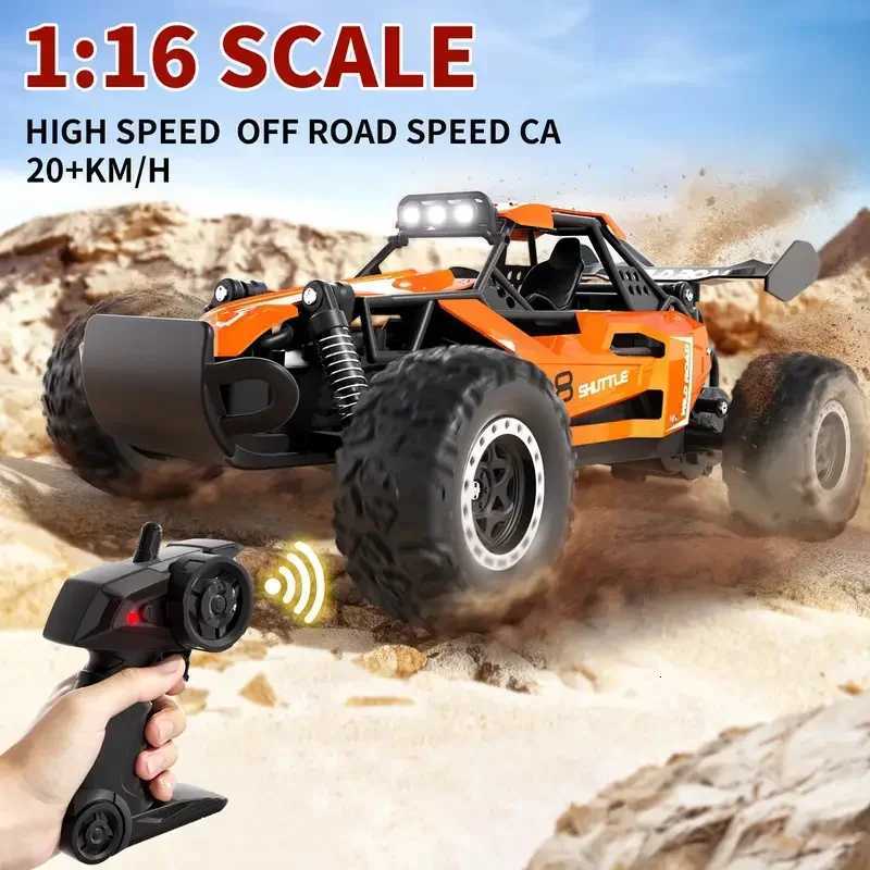 116 24G HighSpeed 2WD OffRoad RC Car Model DK087 with LED Lights Outdoor Climbing Toy Truck Ideal Gift for KidsT251010