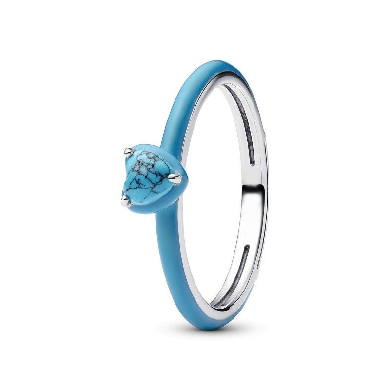 New 925 Sterling Silver ME Series Straightforward Heart Pink Black Blue Heart-shaped Ring Love Couple Gift