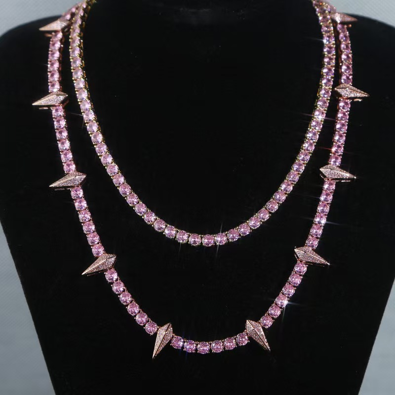 2026 New Chain, Black Panther Necklaces, High end Trendy Popular Jewelry, 5mm Moissanite Tennis Chain