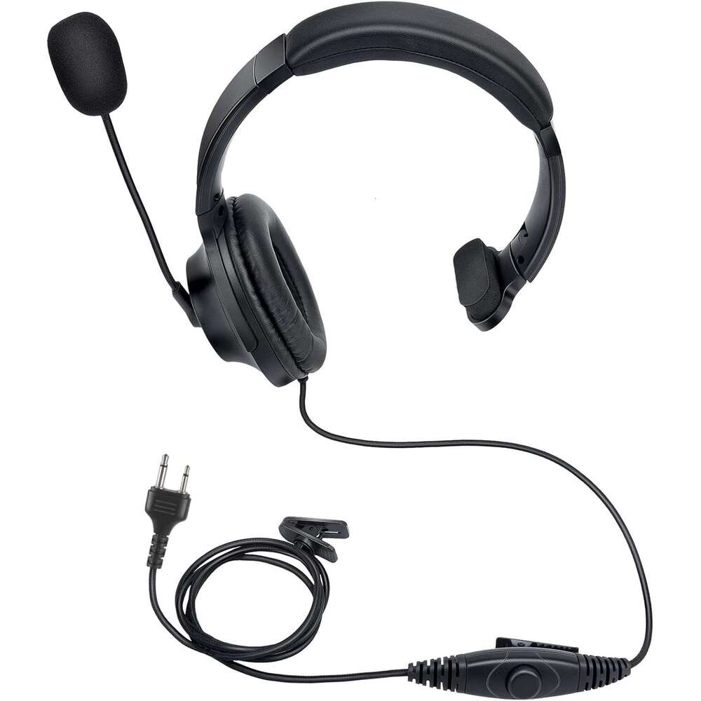 Ptt Two-way Radio Single-sided Earcup Boom Microphone Headset for Midland Walkie Talkie