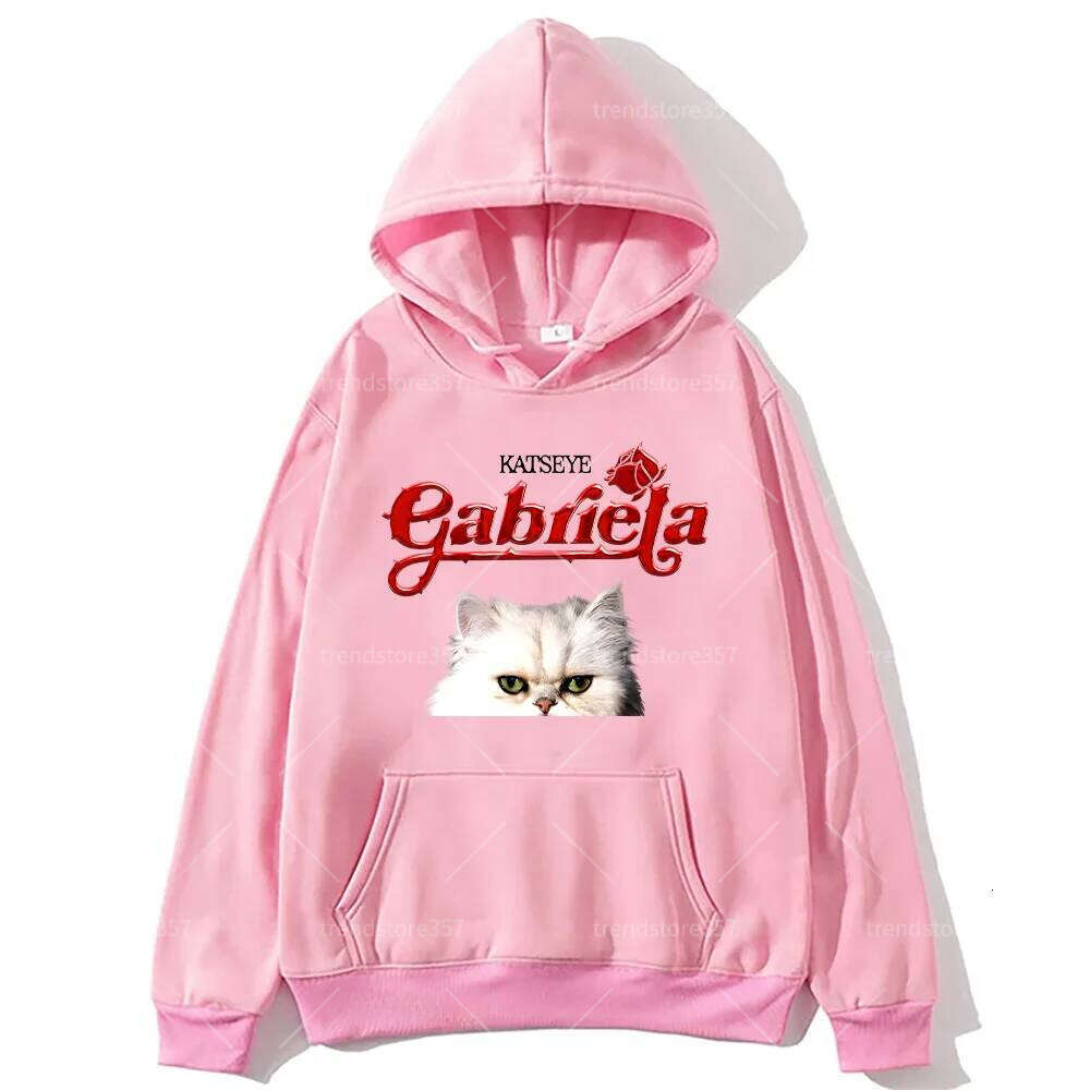 Casual Hoodie Katseye Gabriela Cat Graphic Pullover Women Men Long Sleeve Y2k Clothes Fashion Oversized Streetwear pullover