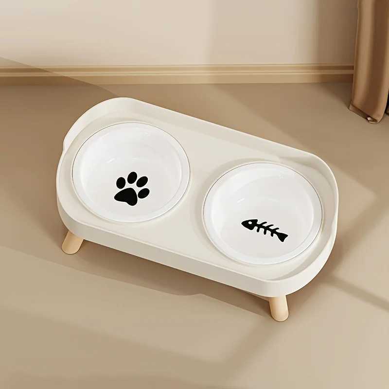 Newly Arrived Elevated Double Bowl Feeder for Cats And Dogs Featuring a Water And Feeding Integration Design C251009