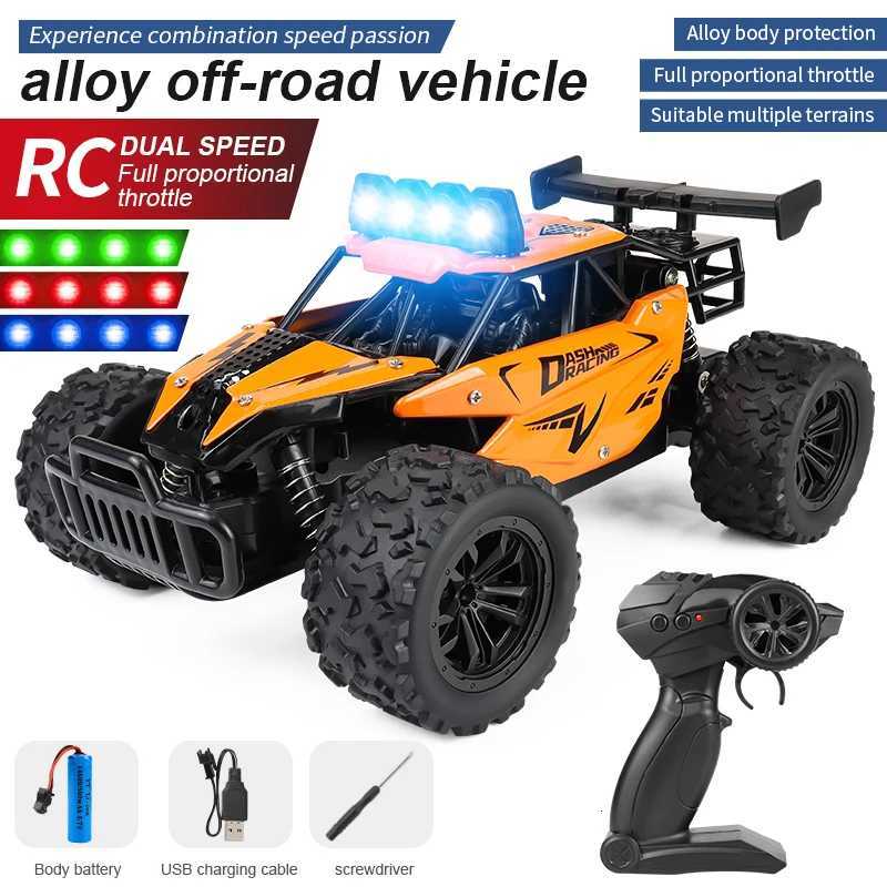 RC Car RC Drift Racing 116 Full Proportion Vehicle Off Road Alloy 24G Radio HighSpeed Trucks With LED Light Climbing Gift ToyT251010