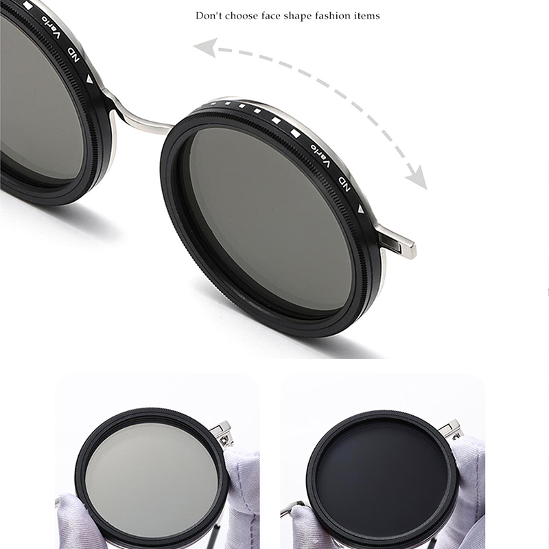 Magnetic ND9-speed rotating adjustable sunglasses with myopia polarized glasses and adjustable neutral density glasses