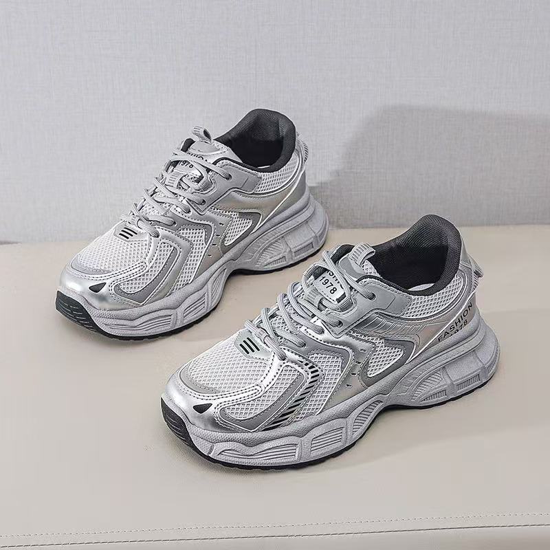 Sports Dad Shoes for Women 2025 Spring and Autumn New Versatile Student Korean Edition Thick soled Height Increasing Casual Breathable Running Shoes