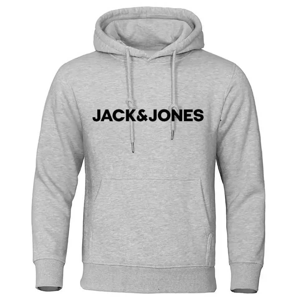 Mens Jack Jones Hoodie Fashionable Casual Loose Jersey Sportswear Comfortable Print Streetwear W251010 - view 5