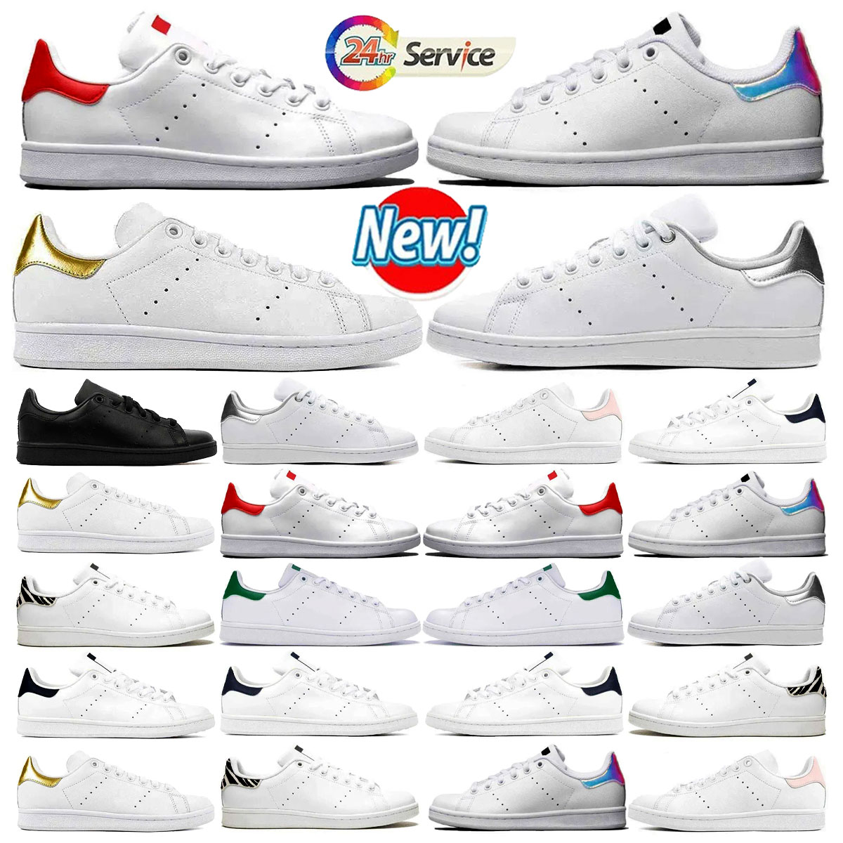 2025 Classic Stan Smith Designer Superstars Running Shoes for Mens Women Trainers Triple Black White Red Sier Green outdoor Sports Jogging Sneakers size 36-45
