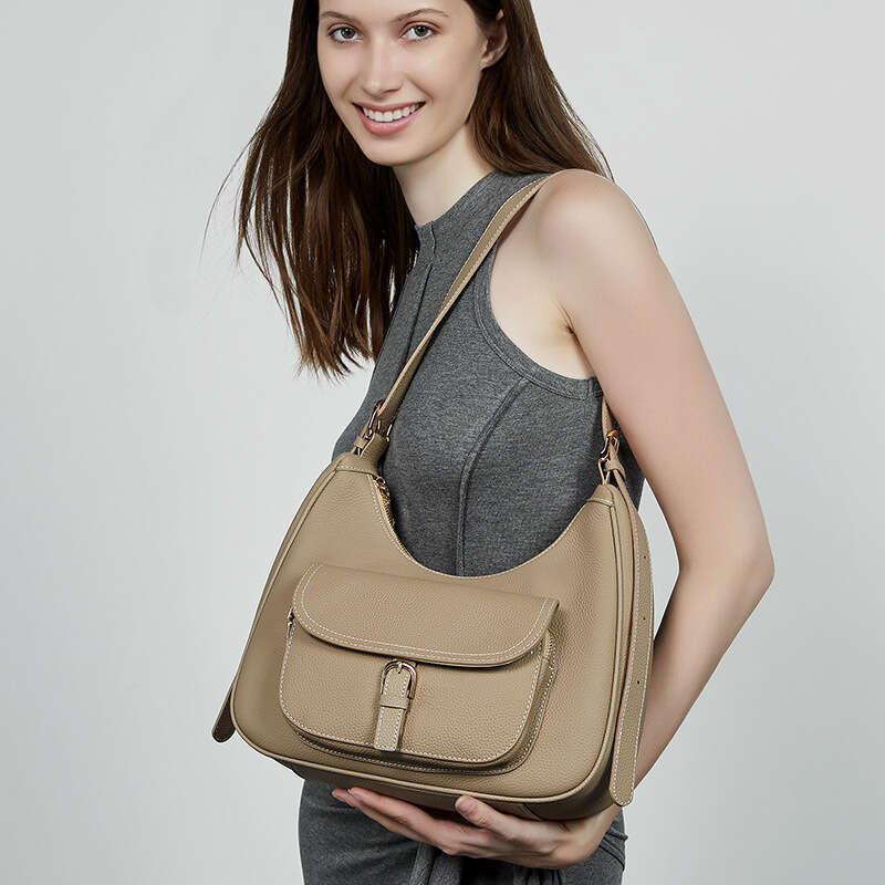 Luxury bag Top Layer Cowhide New Underarm Tote Women Large Capacity Saddle Genuine Leather Shoulder Bag for Work Commute