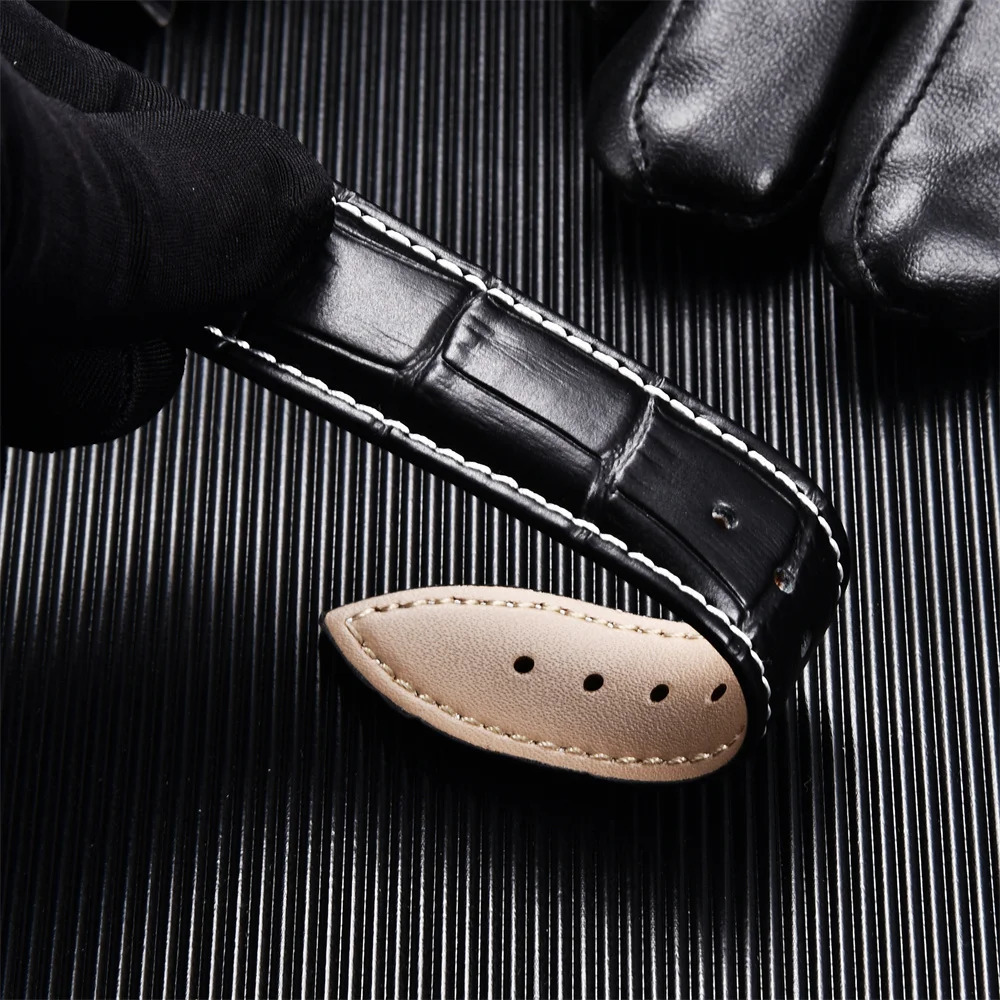 Genuine Calfskin Leather Watchbands Business Replace Watch Band 18mm 20mm 22mm 24mm With Buckle Wristwatch Strap 251010