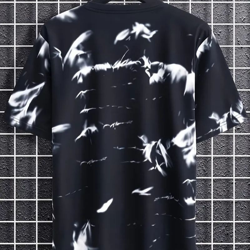Men's Tie-Dye Graphic Oversized T-Shirt - Casual Streetwear Tee-43