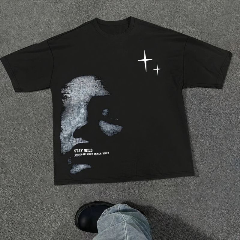 Men's Graphic Oversized T-Shirt - Artistic Casual Tee-44