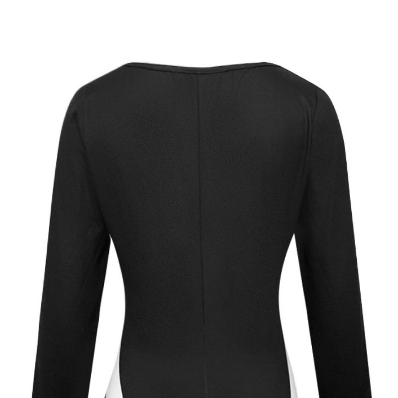 Women's Autumn Winter New Fashion Elegant Full - Body Printed Crew Neck Long - Sleeve Maxi Dress-CF55153