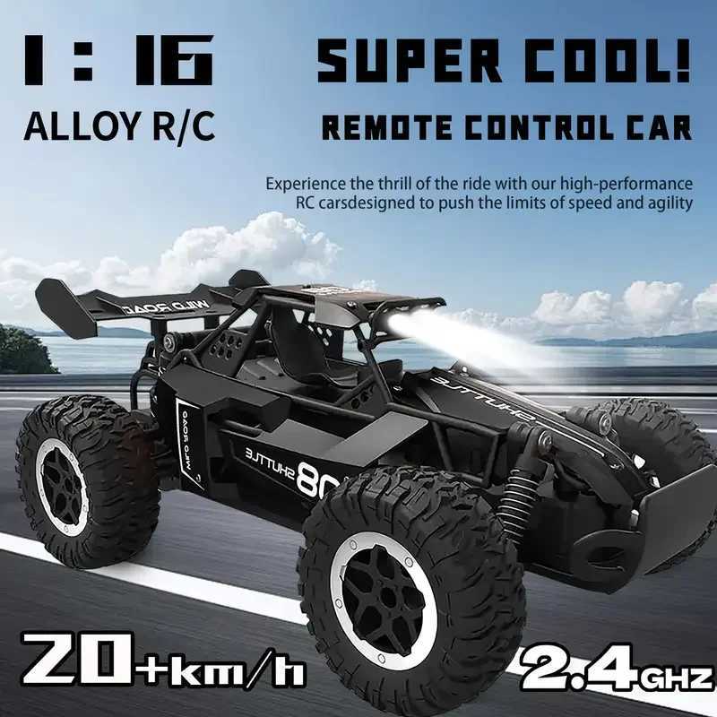 2WD 116 Scale All Terrain Fast RC Cars 20KMH High Speed Electric OffRoad Vehicle with 24GHz Metal Shell Remote Control TruckT251010