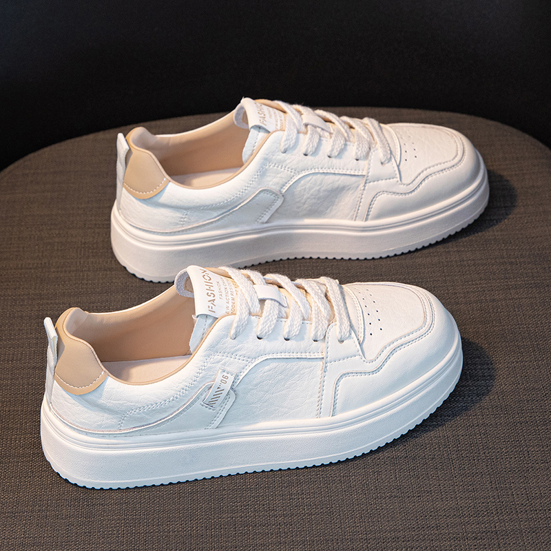 Women's White Sneakers - New Fall Collection: Lightweight Flat-Soled Trendy Athletic Casual College Sneakers