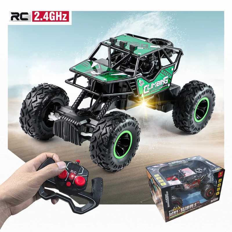 24G remotecontrolled alloy offroad vehicle with longdistance lighting rechargeable childrens racing toy car birthday giftT251010