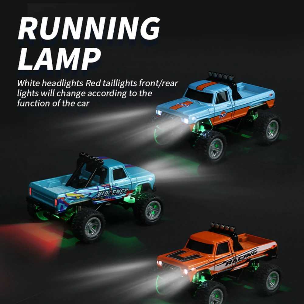 RC 164 Speed Mini OffRoad Climbing Car Alloy Cool Appearance Light Shock Absorption With LED Light Toy For Childrens GiftT251010