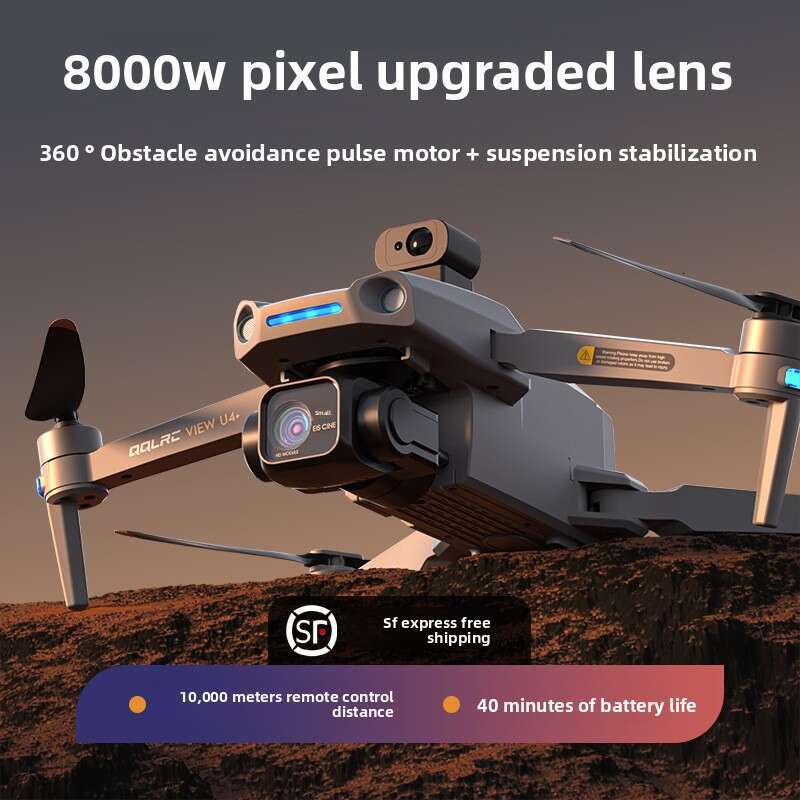 Camera Drone U4gps Laser Obstacle Avoidance Three-Axis Gimbal Long-Distance 5Km Brushless Drone 4K HD Model Aircraft Toys