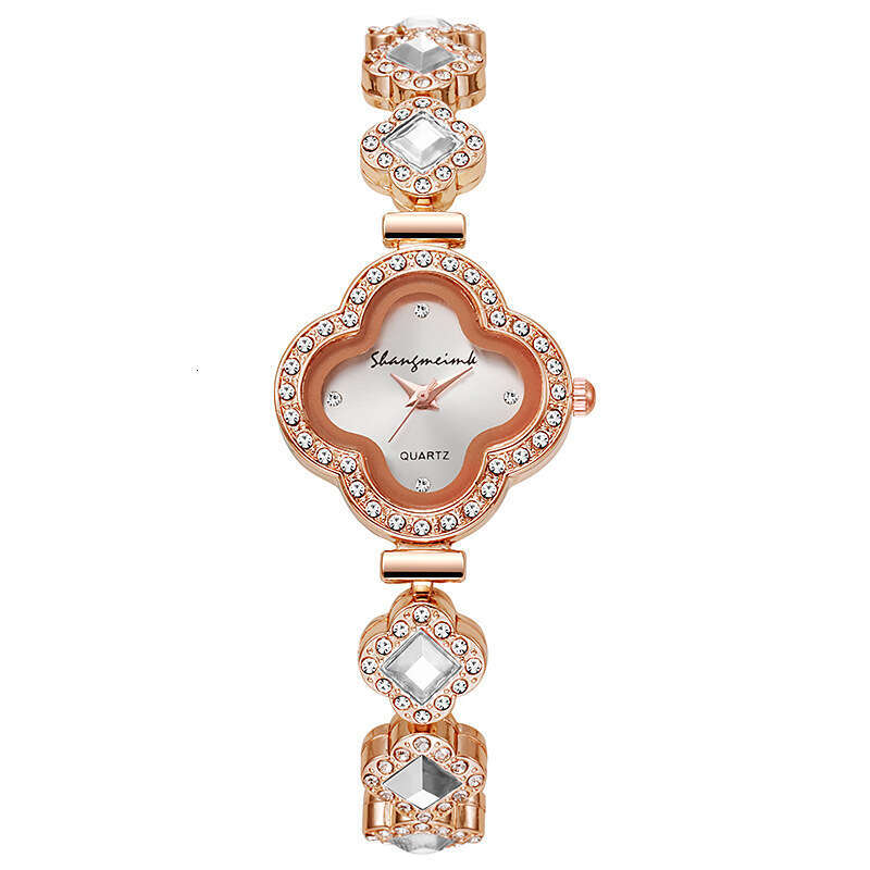 Live Alloy Four-Leaf Clover Fashion Decorative Bracelet Quartz Green Women's Female Watch