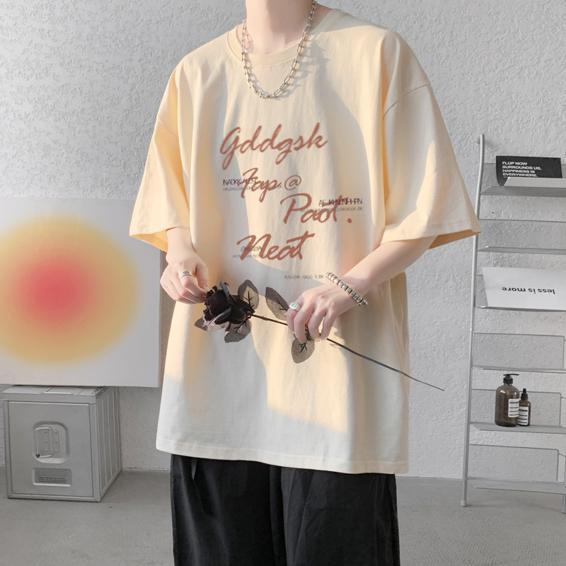 300G Heavyweight Pure Cotton Short Sleeve T-shirt Designer Shirt For Men Designer Hoodie Summer Letter Trendy Brand Base Shirt American Style Couple Tee Loose Half