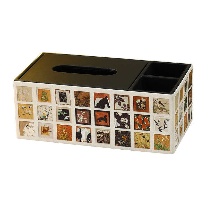 Double Compartment Tissue Box with Storage Desktop Organizer Tissue Storage Integrated Living Room Bedroom Highend Napkin Box C251010