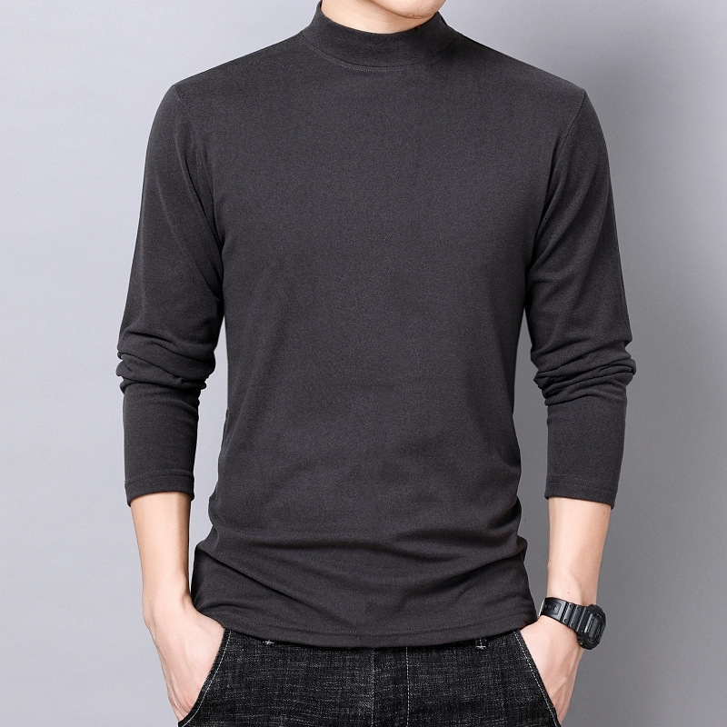 Designer Shirt High-end Long-sleeve Designer Hoodie T-shirt For Men Autumn And Winter Double-sided Thermal Half-turtle Neck Base Shirt New Casual Warm Sweatshirt
