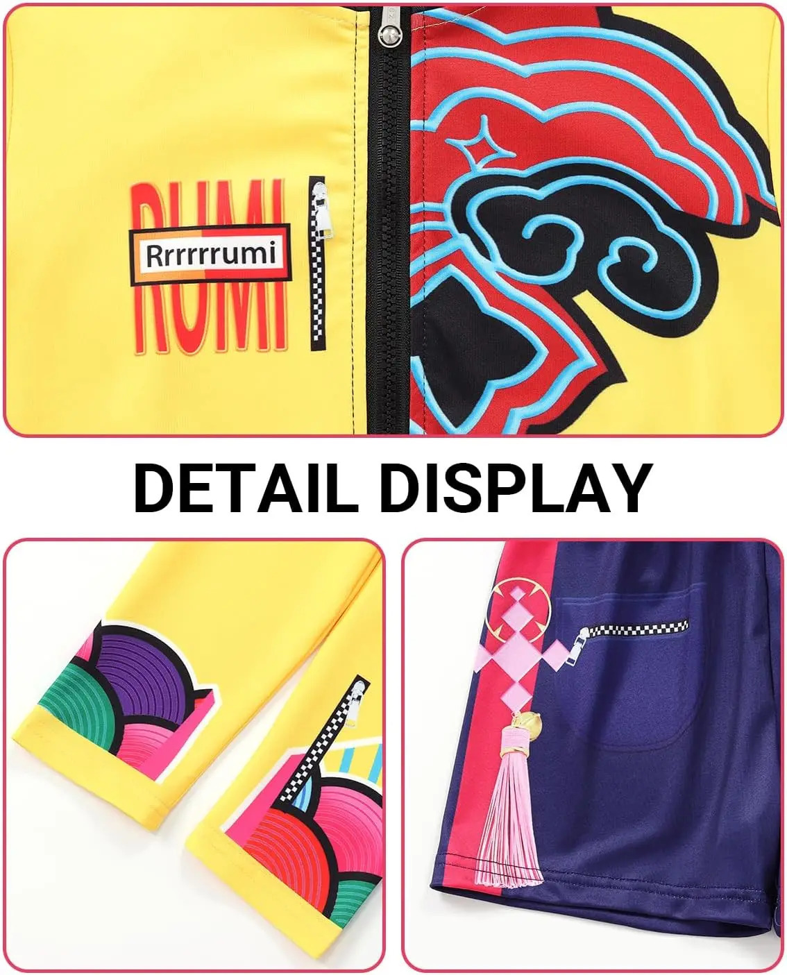 Kpop Rumi Zoey Mira Party Girls Demon Costume Hunters Cosplay Outfit Jacket Top Shorts Kids Halloween Costumes Singer Cosplay251010