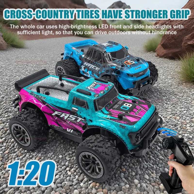 120 KF24 KF23 RC Offroad Truck Toy with LED Lights 24G Climbing Remote Control Car Gift for Kids Durable Outdoor Vehicle ToysT251010