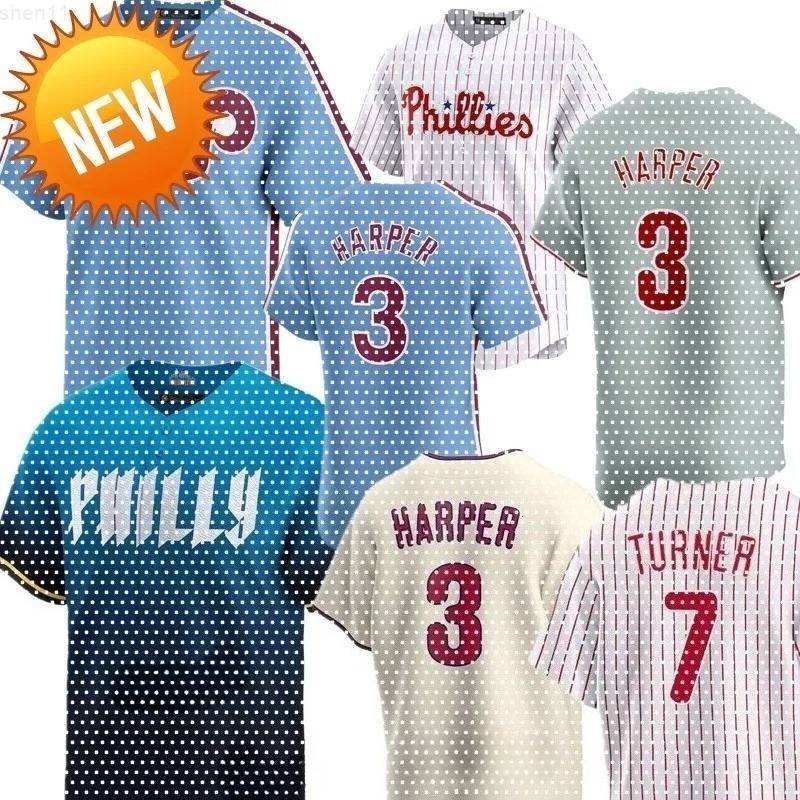 MLB Jersey Phillies Baseball Roy Halladay Harper Alec Bohm Trea Turner Aaron Nola Zack Wheeler Nick Castellanos Kyle Schwarber Bryson Stott Brandon Marsh Max