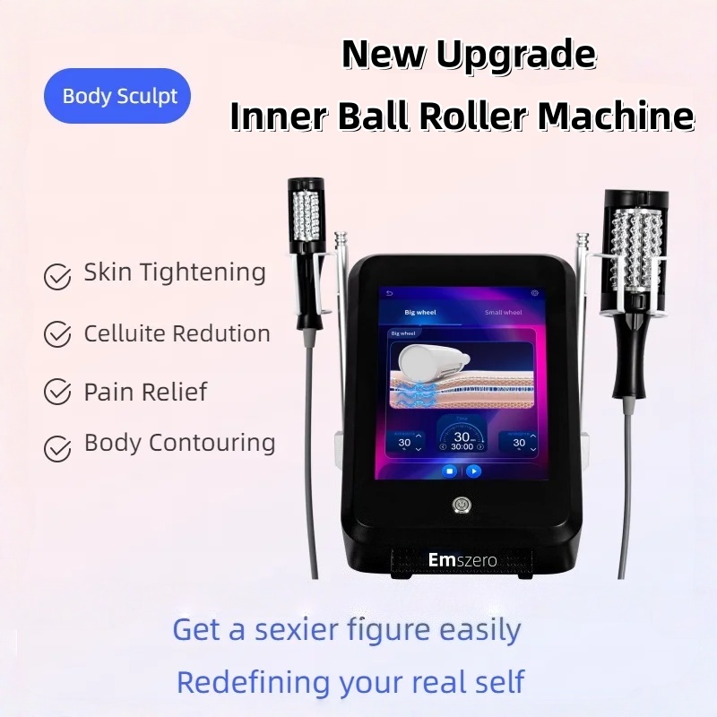 Inner Ball Roller Machine RF Body Sculpt Machine Vacuum Inner Ball Roller 360 Degree Rolling Cellulite burning