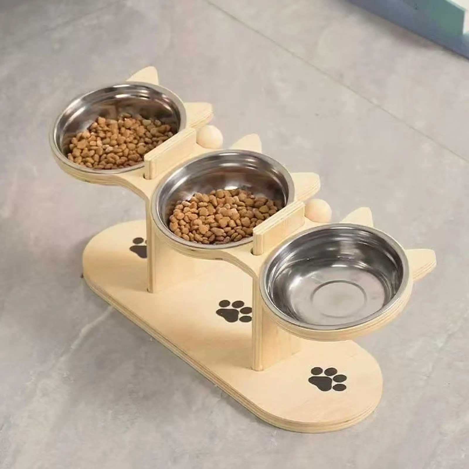 Elevated Cat Bowls Lightweight Pet Food Feeder for Small Dogs Cats Puppy Raised Stand Anti Vomit C251009