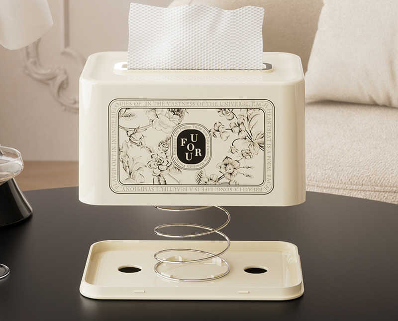 Desktop Tissue Box Home HighEnd Cream Style Living Room Bathroom Creative Cute Spring Tissue Box Plastic C251010