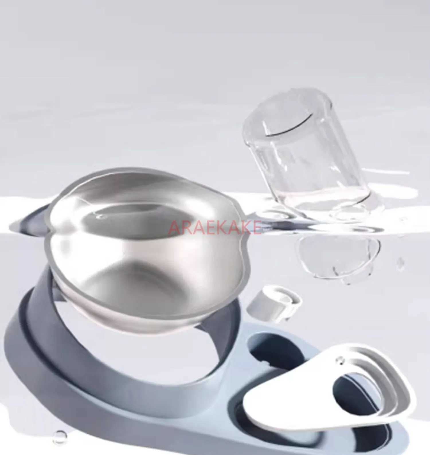 1pcs 2in1 automatic cat and dog food dispenser with 15 neck protection feeding bowl C251009