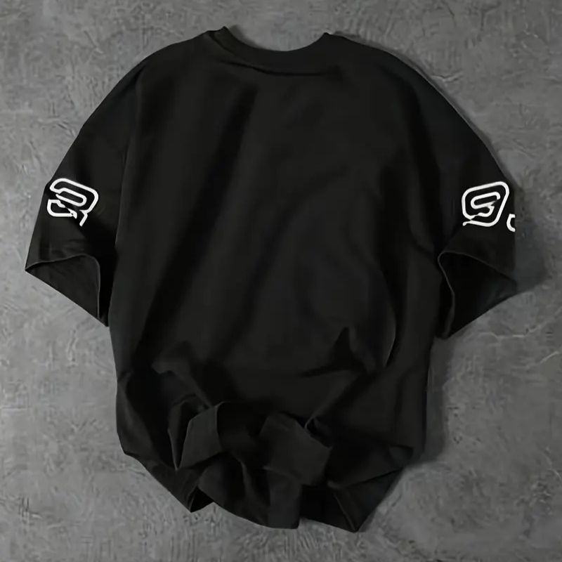 Men's Racing Graphic Oversized T-Shirt - Casual Streetwear Tee-45