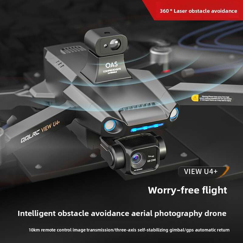 Camera Drone U4gps Laser Obstacle Avoidance Three-Axis Gimbal Long-Distance 5Km Brushless Drone 4K HD Model Aircraft Toys