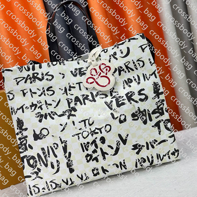 High Quality Shopper Tote Bags Luxury Designer Bag Tote Bags Purses Designers Woman Handbag Women Bags Graffiti Travel Beach Laptop Bag Green Shoulder Bag