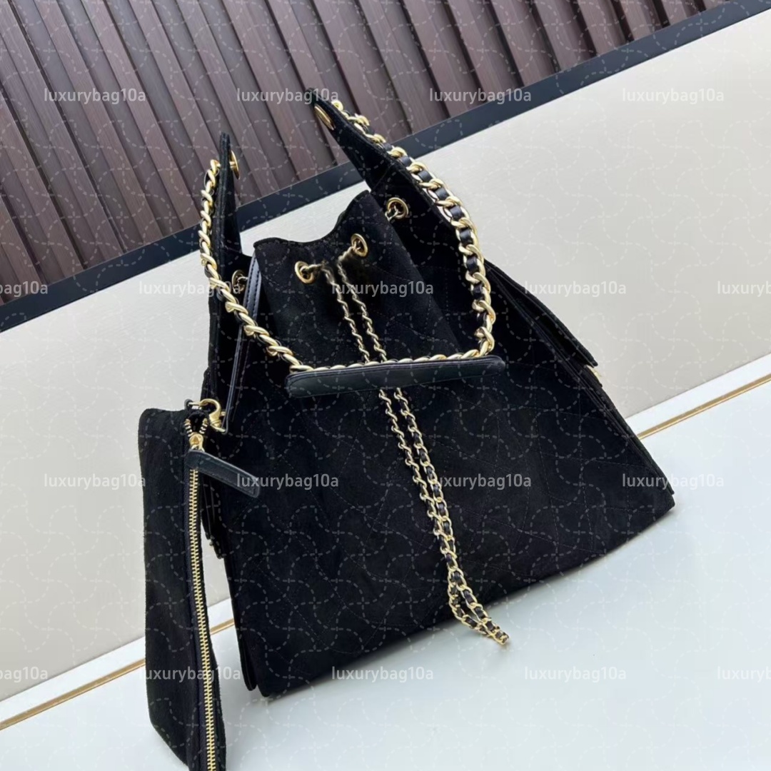 25c Luxury Bag Maxi Suede Hobo Bag Large Designer Crossbody Shoulder Bag for Women Quilted Pattern Drawstring Bucket Bag Large Size 40cm Luxury Tote bag