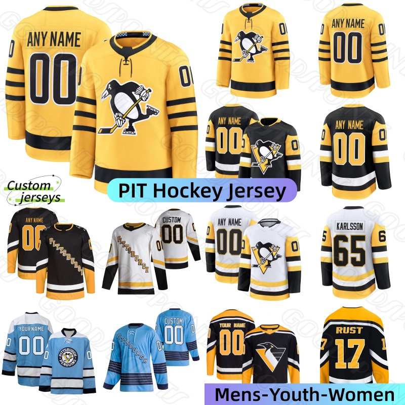 Pittsburghes hockey jersey #87 Crosby C Karlsson Jerseys pittsburgh Sidney Penguinss jersey Malkin A Evgeni Rakell Pettersson Karlsson 2025 mens Hockey Jerseys