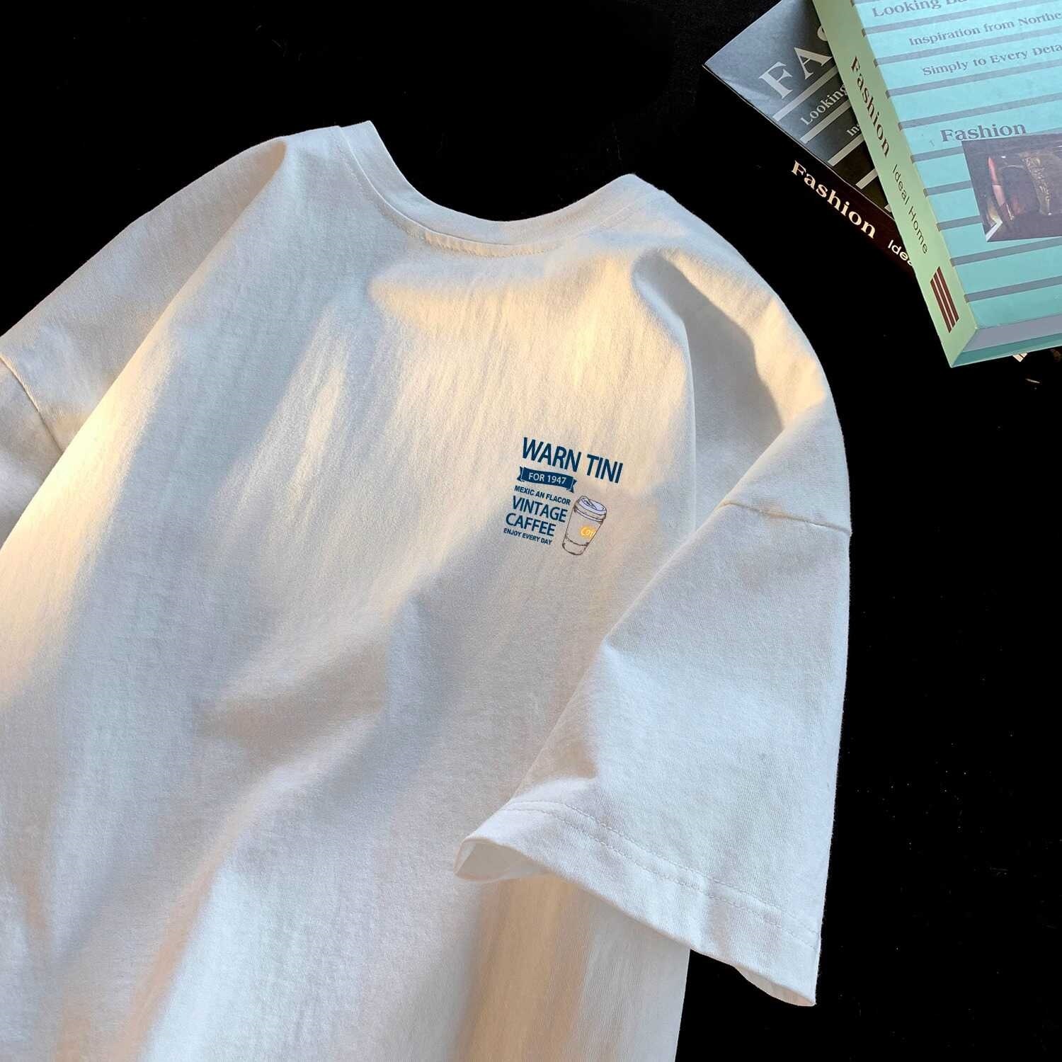 Pure Short Sleeve T-shirt For Designer Hoodie Men Designer Shirt And Women Summer Hong Kong Style Trendy Brand Loose High Street Korean Version Versatile Half Sleeve