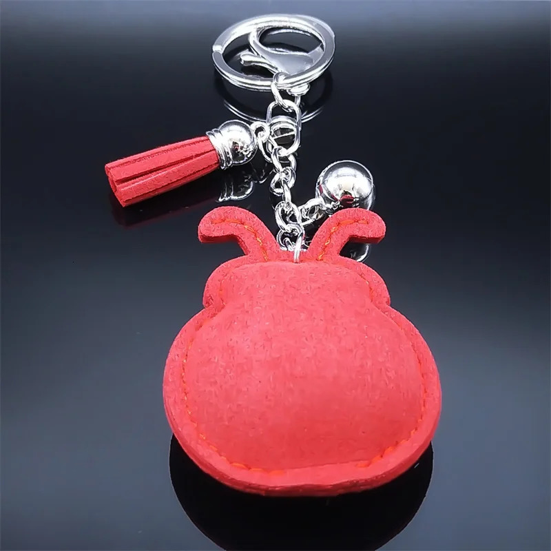 Ladybug Tassel Crystal Keychain Bag Charm for WomenMen Ladybird Key Chain Accessories Jewelry llaveros para mujer lujo K2871S01 251010