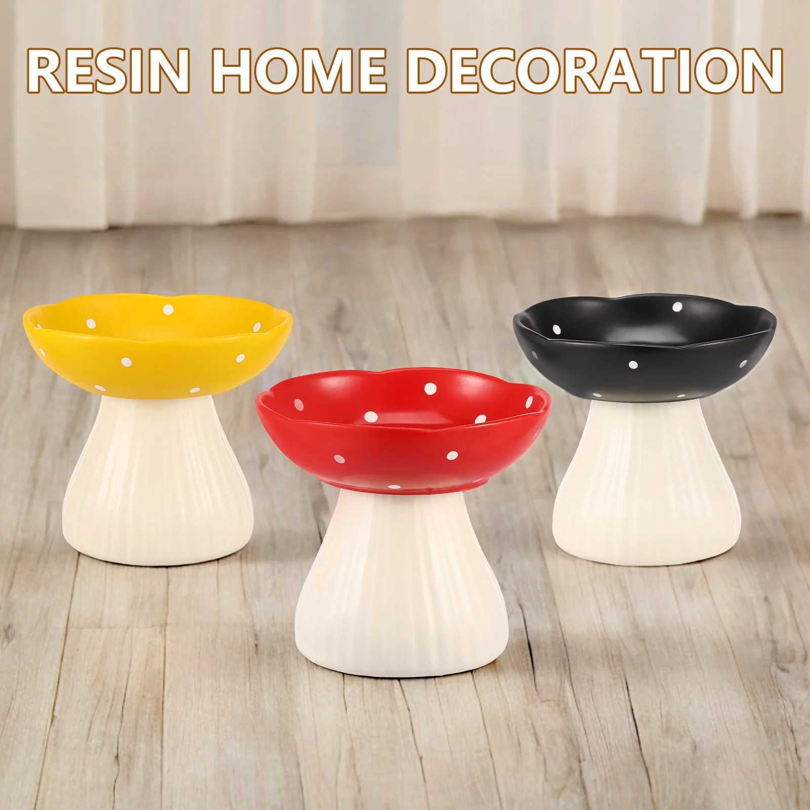 Mushroom Cat Bowl Raised Neck Protection Elevated Cat Food Bowl Water Plate Snack Dish Pet Feeding AntiOverturning Stand C251009