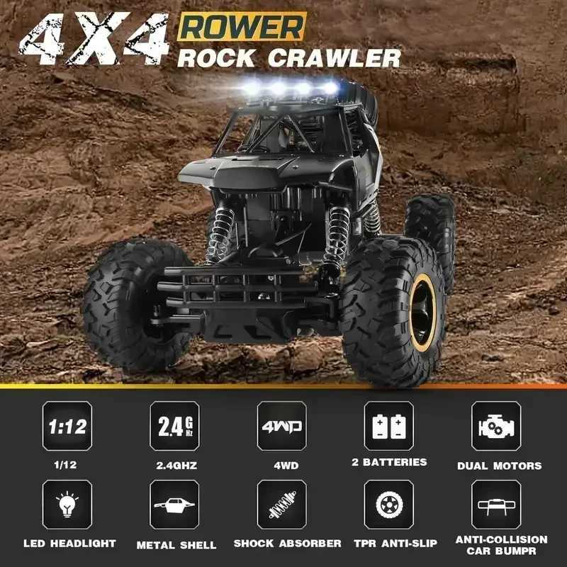 New 4WD RC OffRoad Car 112116 Remote Control Car Electric RC Buggy Car With Led Light Radio 24G Truck Model Kids Toys GiftsT251010