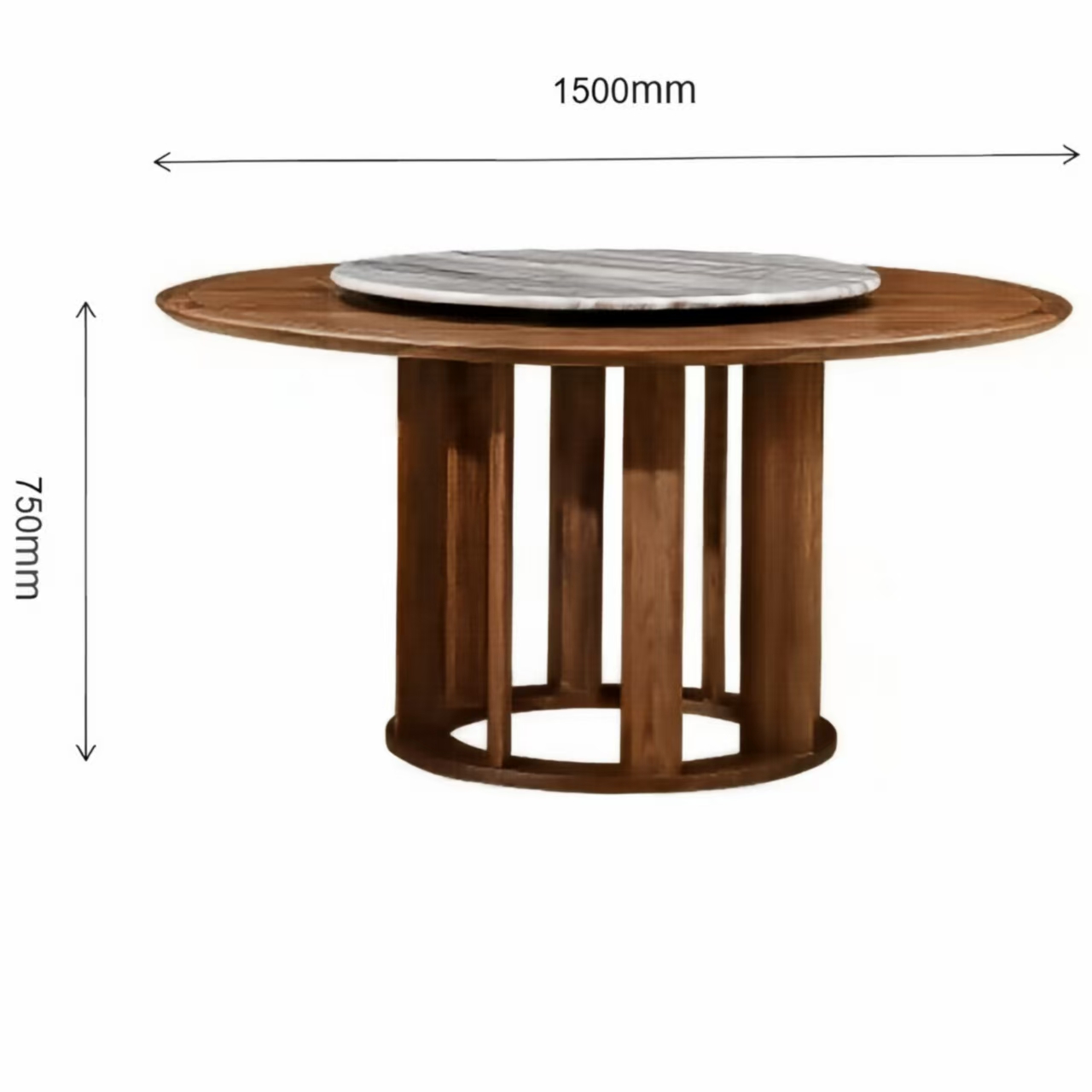 Zhong zhixin Ruimu The modern minimalist Chinese-style round table features a luxurious design crafted from solid wood with exquisite workmanship