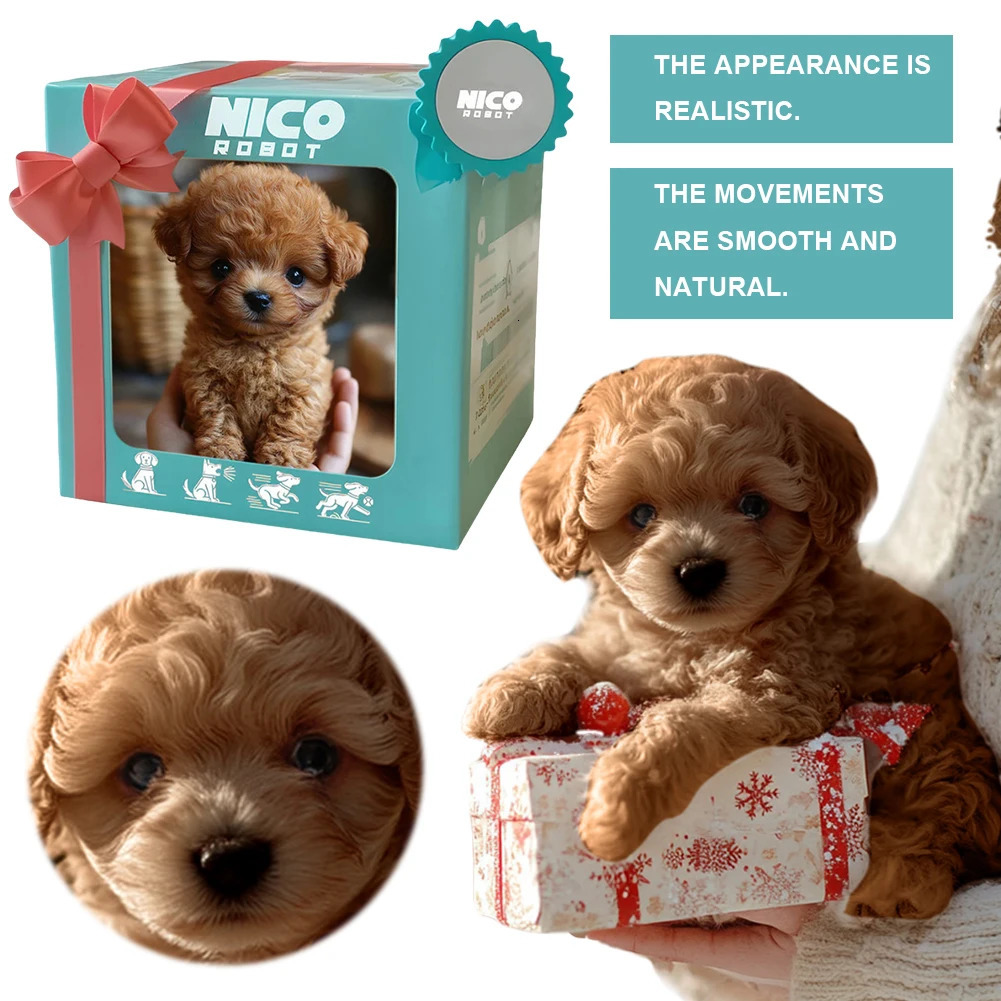 Electronic Robot Dog Interactive Plush Puppy Toy Barking Tail Wagging Stuffed Animal Dog Cute Walking Dog for Kids Age 3 4 5 6251010