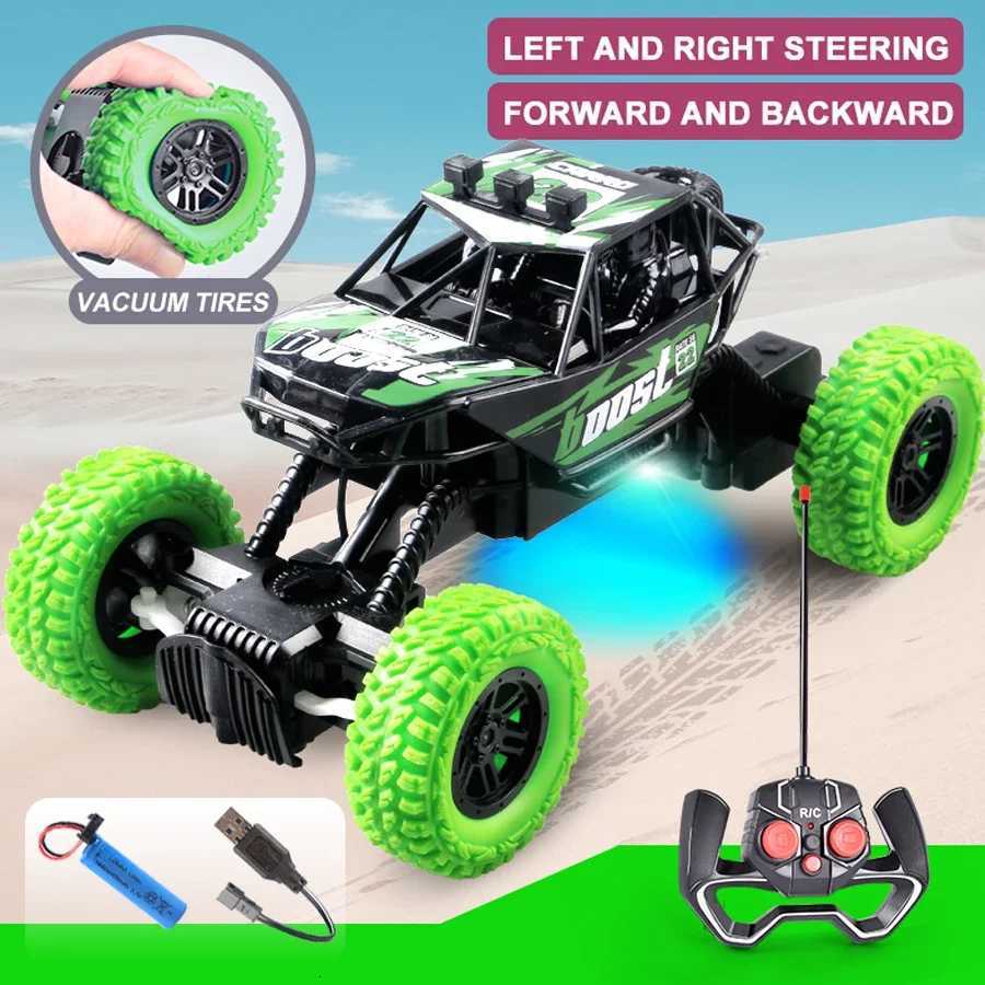 Remote Control Off Road Toy Car Colorful Flashing Lights Rubber Wheels Christmas Gift for ChildrenT251010
