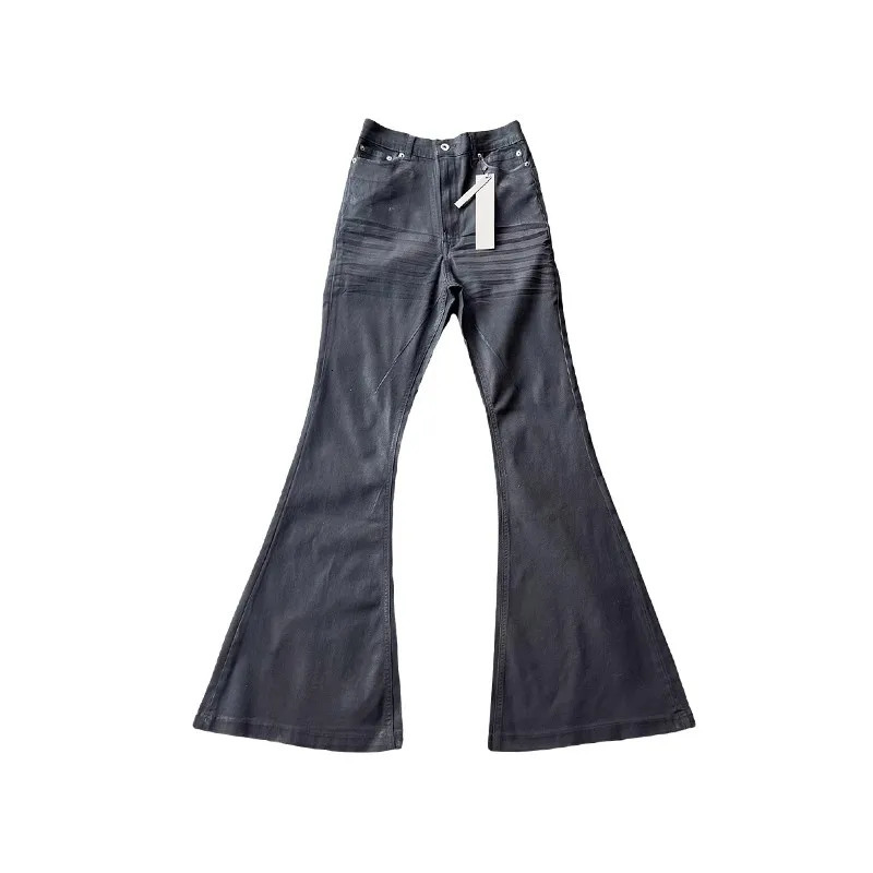 Rick BLACK Zipper Pocket Fit elasticity slim PANT Jeans Cotton Denim Pants Comfort Casual Jeans Size S M L XL B7251009