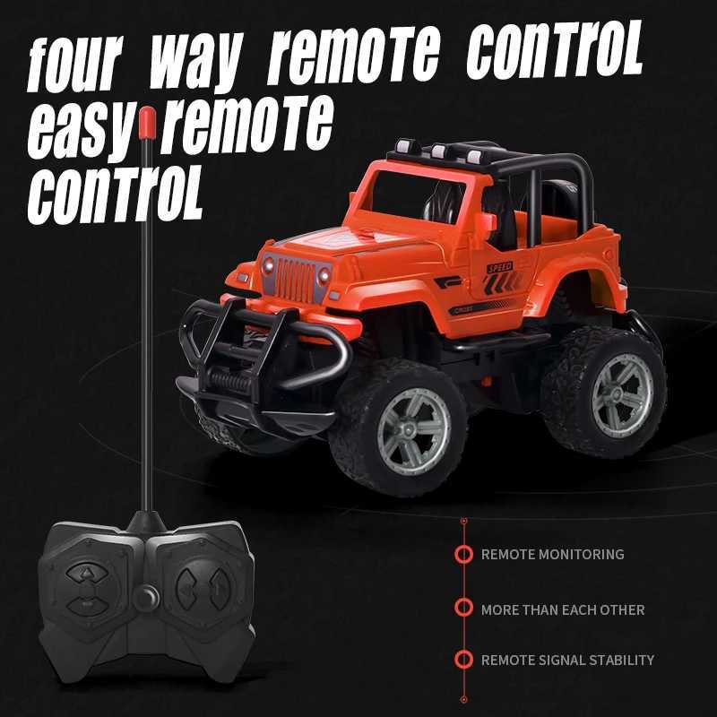 Childrens toy car remote control car fourwheel drive inertia offroad strong impact resistance performance cool driftingT251010