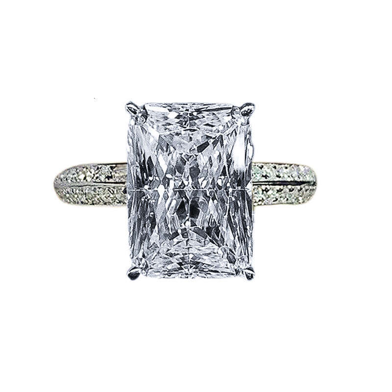 Hot Style Large Inlaid Simulated Fashion Women's Wedding Diamond Ring