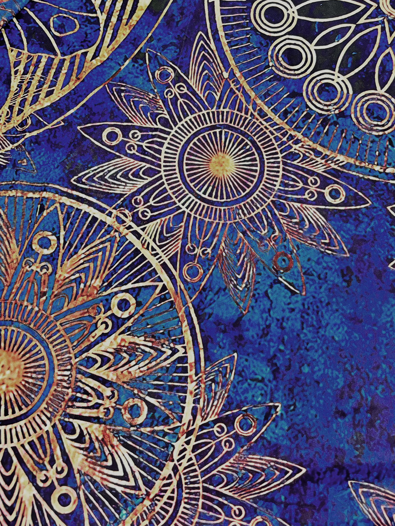 Women's Autumn New Vintage Paisley Print Cardigan - Casual Versatile Blue Open Front Cardigan-CF40344